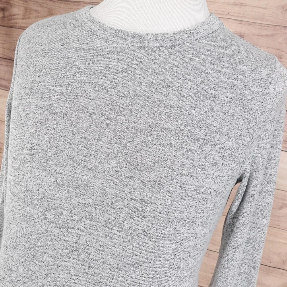 Banana Republic Shirt Mens Large Gray Luxespun Long Sleeve Crewneck Soft Top‎